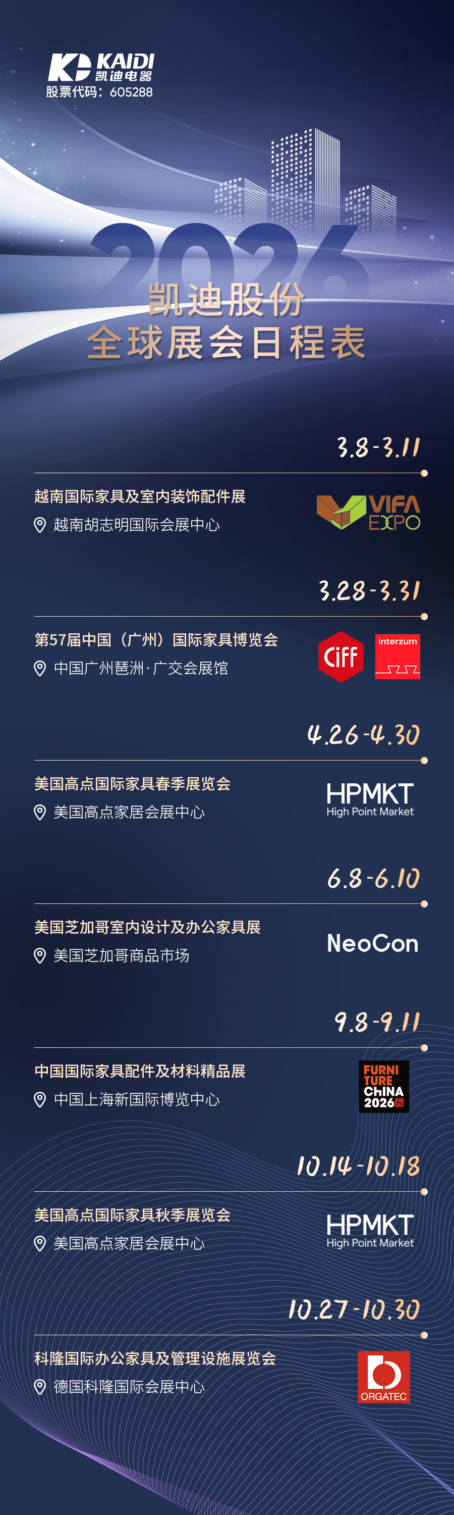 2026凱迪股份全球展會日程表（中文）